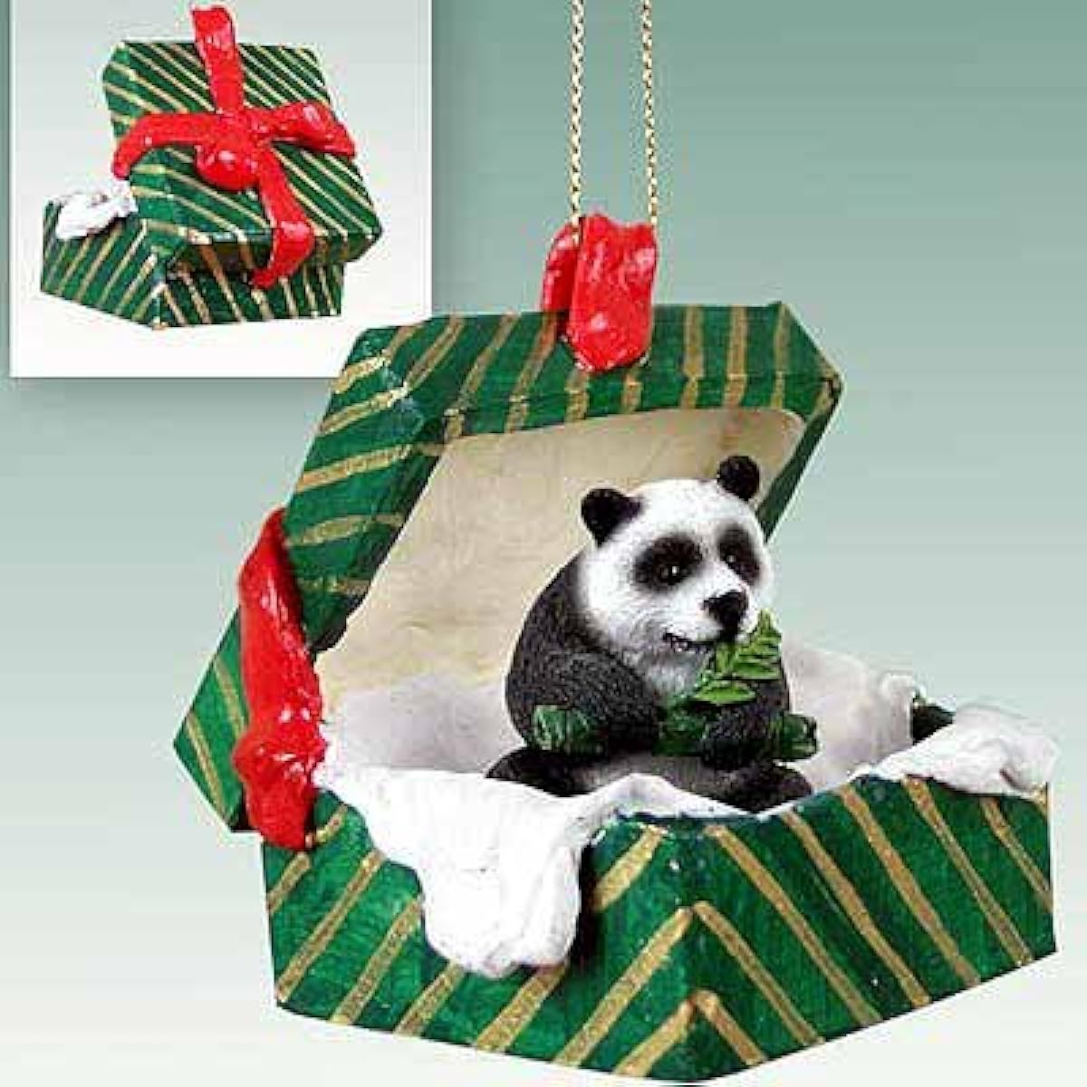 Panda Bear Gift Box Christmas Ornament - DELIGHTFUL