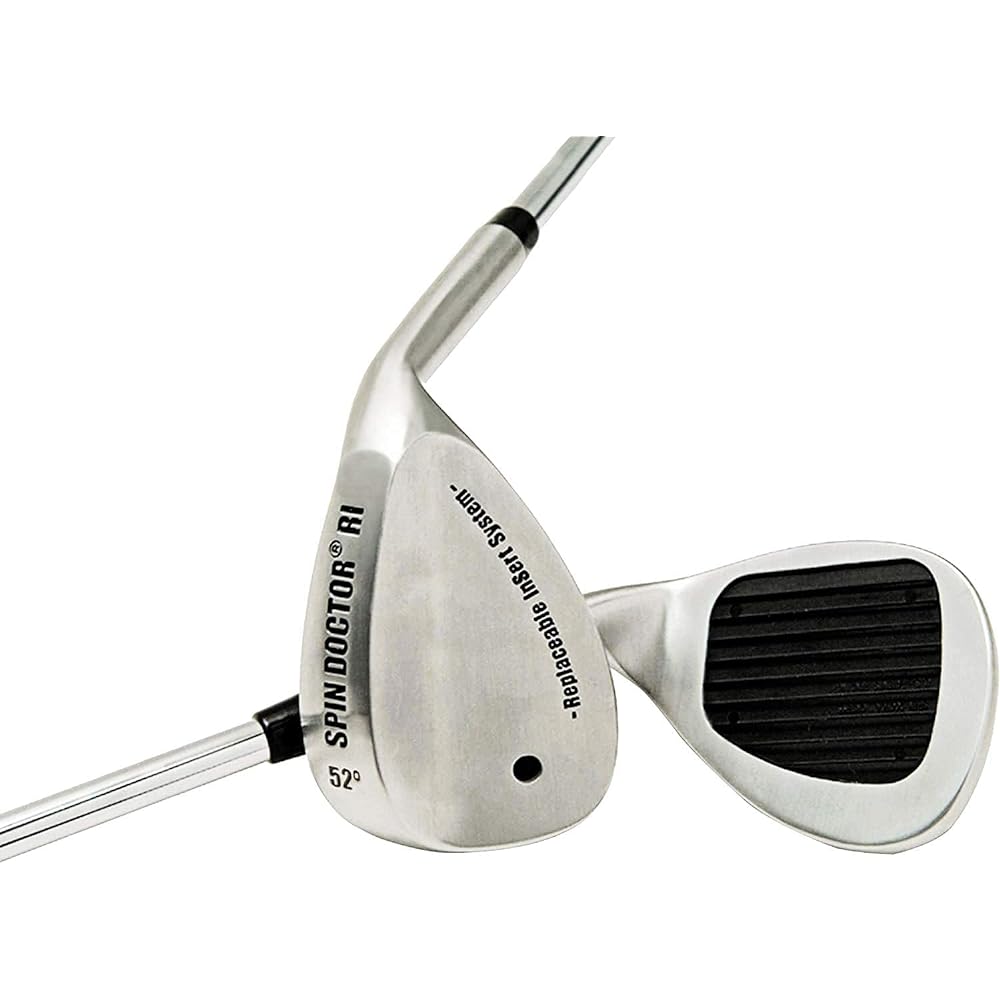 Spin Doctor RI Golf Wedges with Interchangeable Insert System | Steel Wedges | New 52° Pitching Wedge, 56° Sand Wedge, 60° Lob Wedge - Reverse Groove and Titanium Insert - Right Hand (Set of 3)