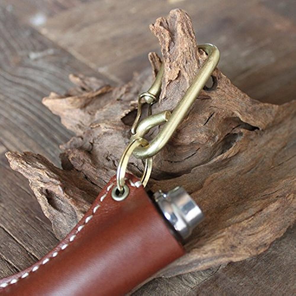 What will be will be Leather case for OPINEL folding knife No.8 Leather color (light brown) Stitching (beige)