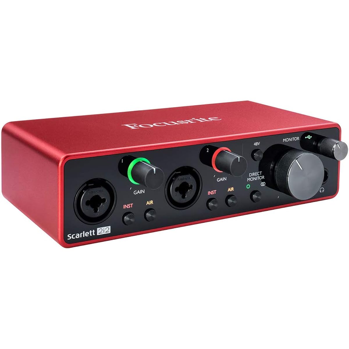 Focusrite Scarlett 2i2 USB Audio Interface (3rd Gen) Pop Filter & XLR-XLR Cable Bundle