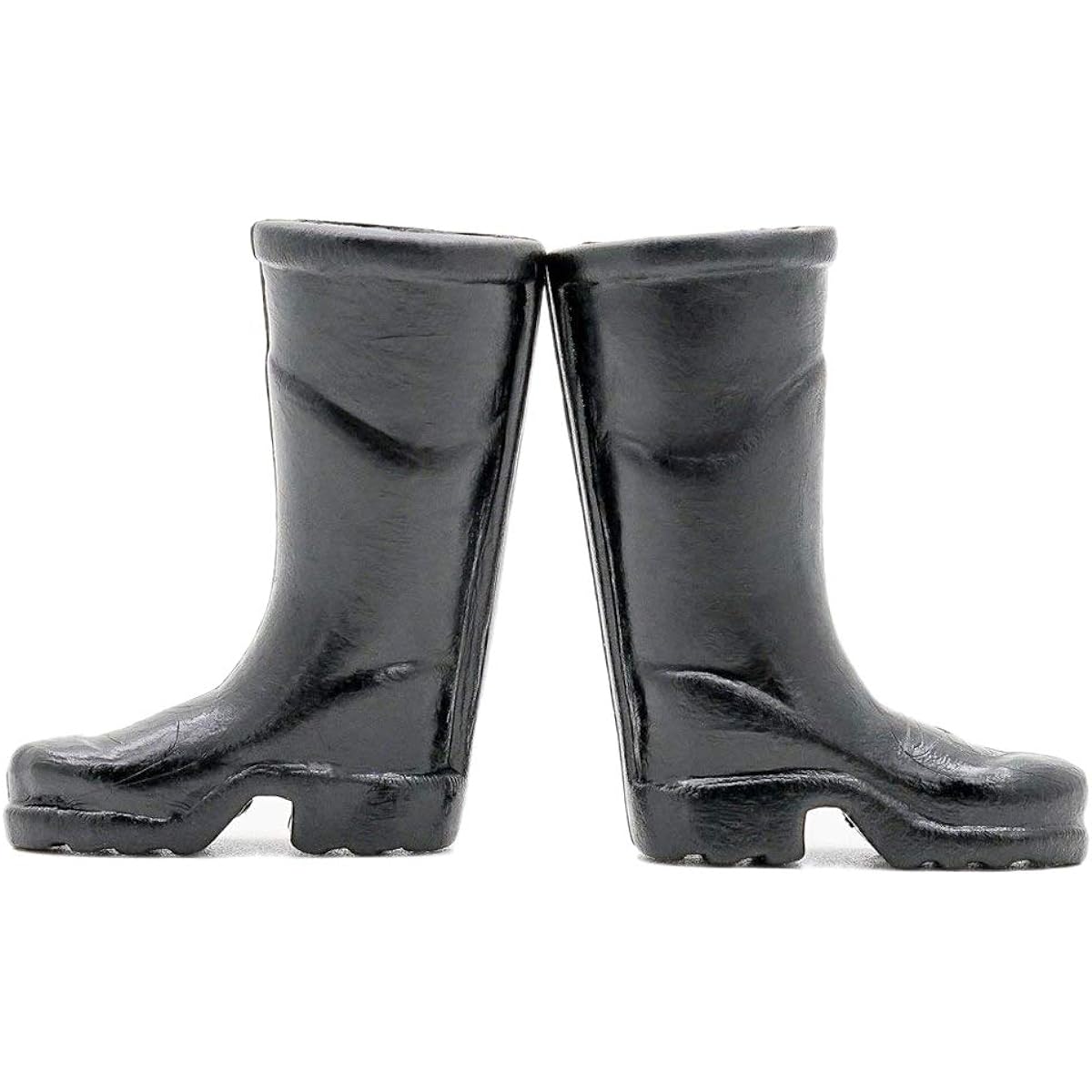 Odoria 1:6 Miniature Black Rain Boots Shoes Dollhouse Fairy Garden Accessories