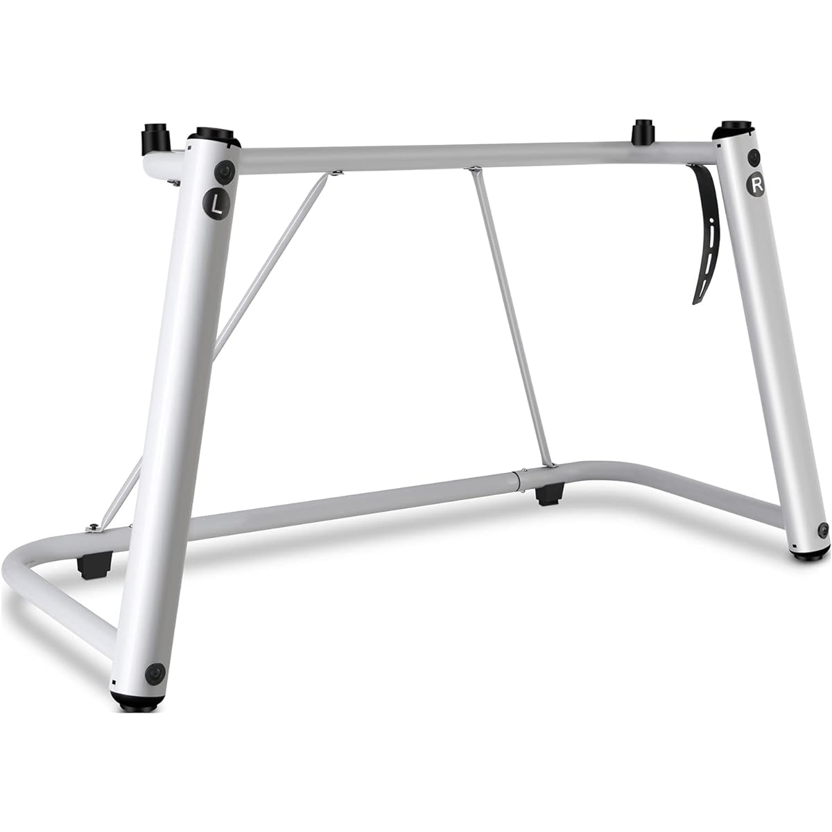 VANPHY Keyboard Stand with Lock Strap Heavy Duty Piano Keyboard Stand 88 Keys 76 Keys 61 Keys U-shaped Design Keyboard Display Stand (Gray)