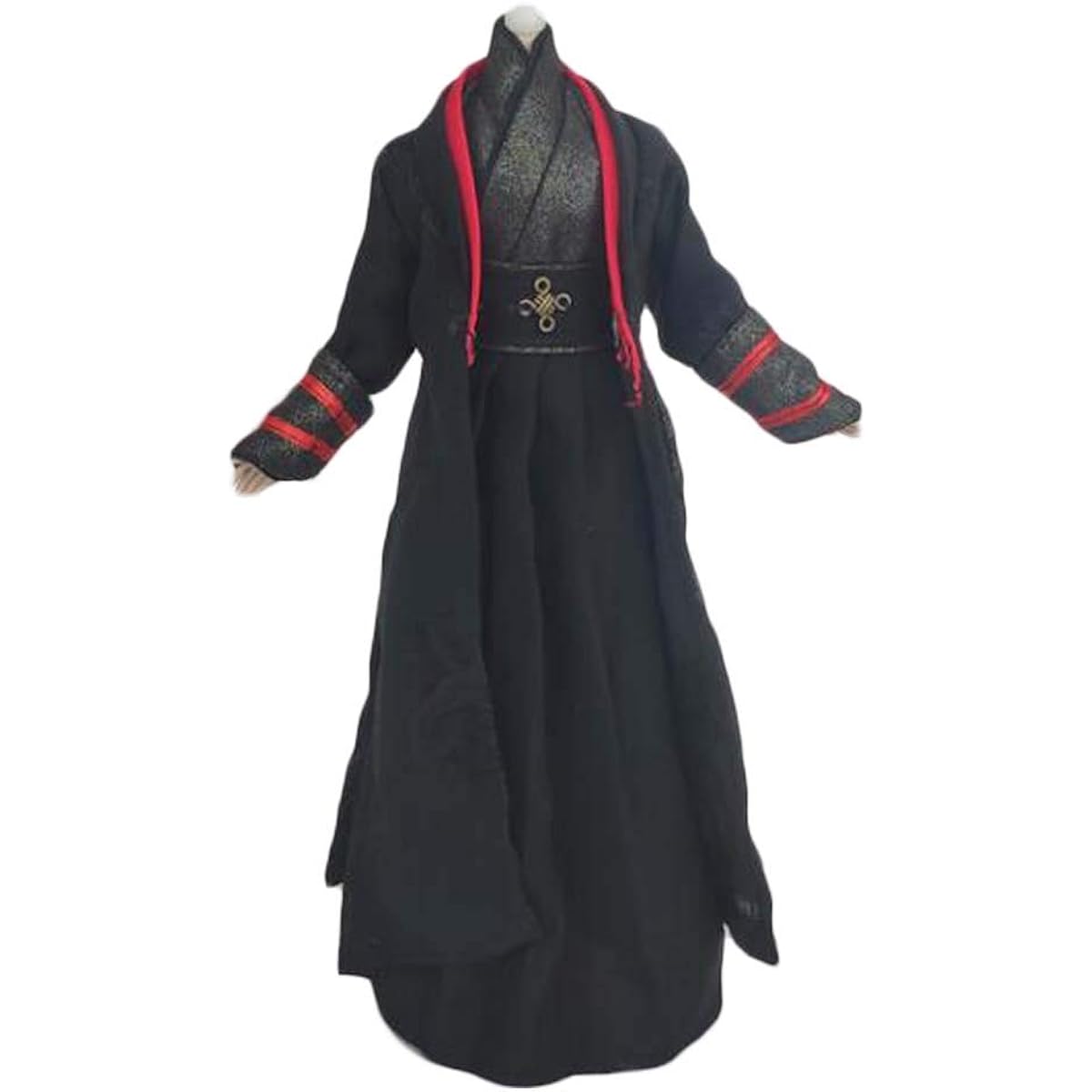 Handmade Chinese Style Ancient Costume Doll Dress Black Swordsman Doll Clothes for 11.5inch Doll