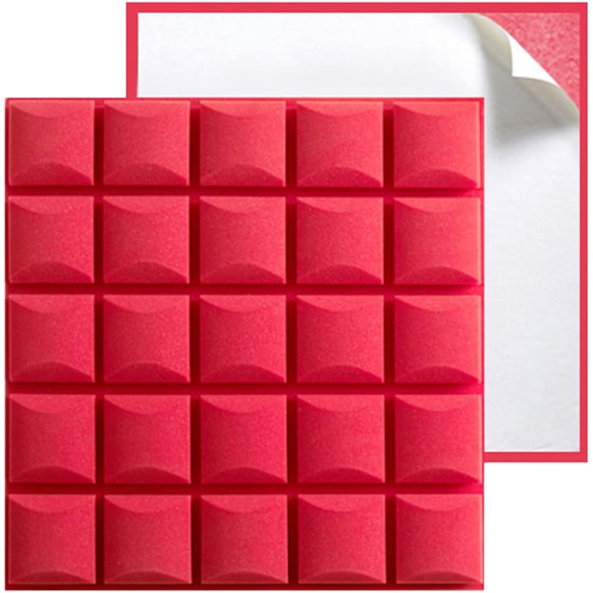 Sound Absorbing Panels, 2" Thick Soundproofing Foam Panels 10 Pack Set 50*50*5CM Soundproof Panels Wedge Wall Tiles for Home Studio (F 50*50*5CM) (G 50*50*5CM)