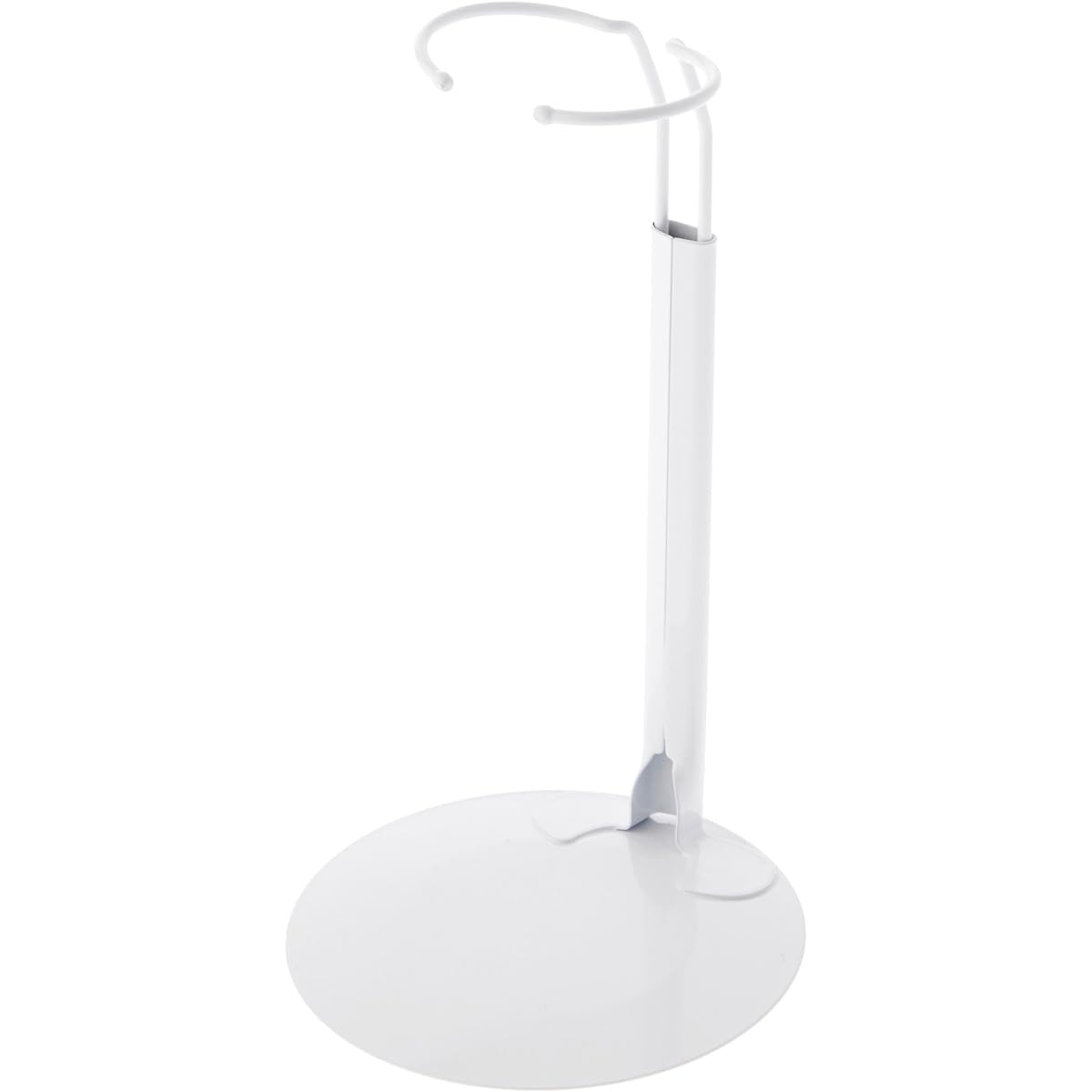 Plymor DSP-70W White Adjustable Doll Stand Fits 12/13/14/15/16/17 Inch Dolls and Action Figures, 2.25-2.75 Inch Waist Width, 6-8 Inch Circumference, Pack of 6
