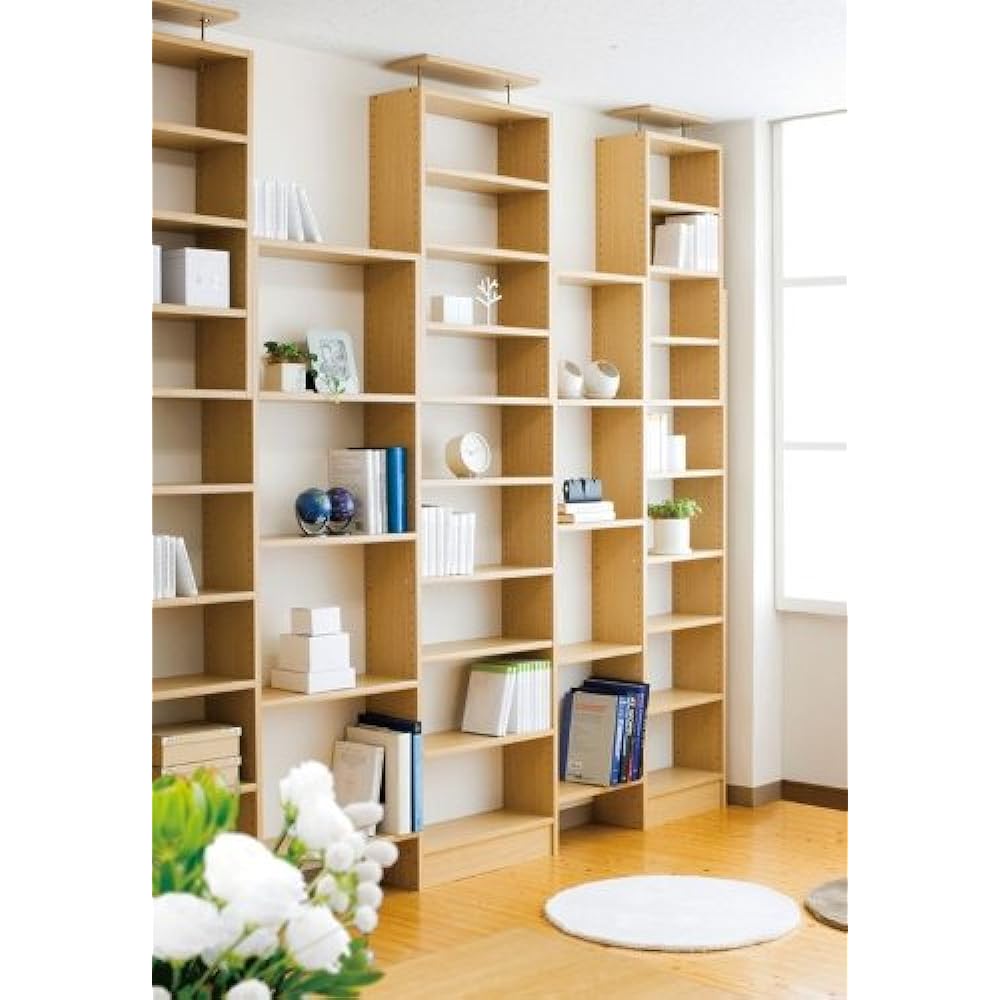 WALLDEY Open wall tension storage shelf (5 connected shelves, 60cm) WD-605 Dark brown 6884y