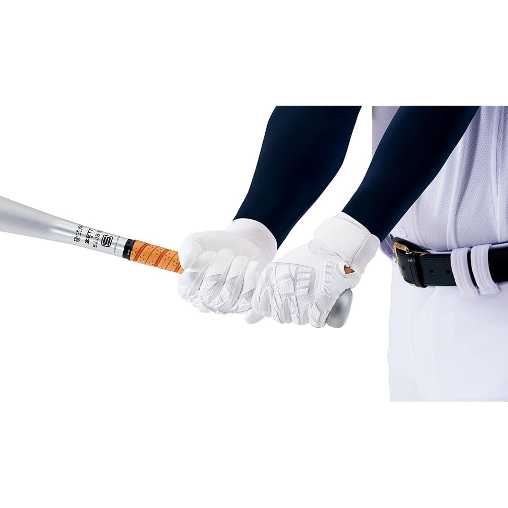 ZETT Batting Gloves, Neo Status, Two-handed, Compatible with High School Baseball Rules, BG798HS