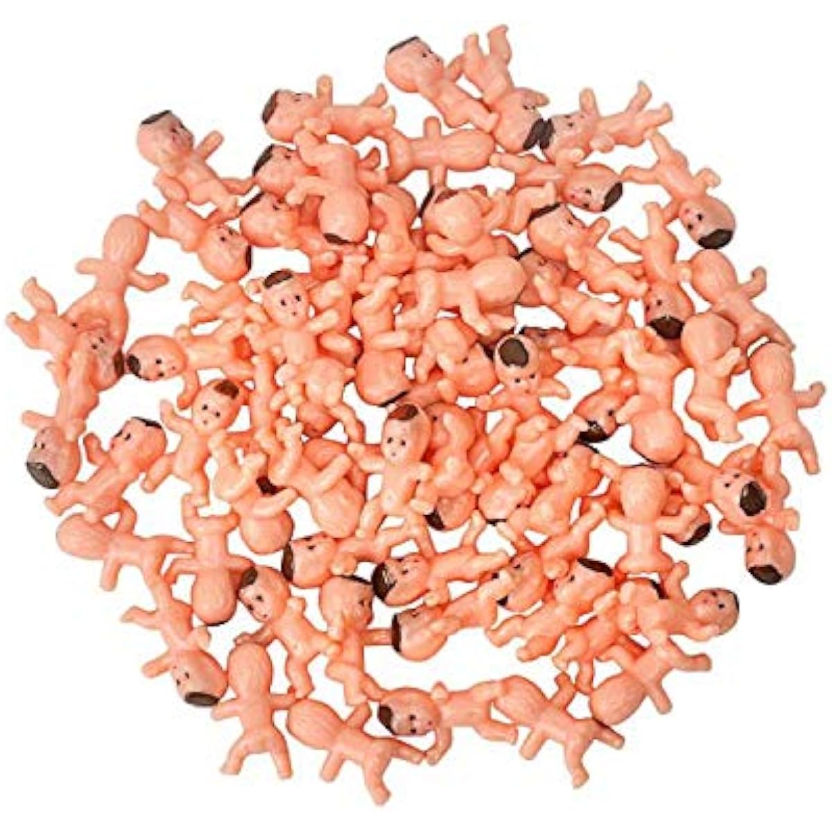 JUXINGDAZYF 60 Pieces Mini Plastic Babies 1 Inch Baby Dolls for Baby Shower Party Favors Party Decorations Baby Bath Crafts (Latin)