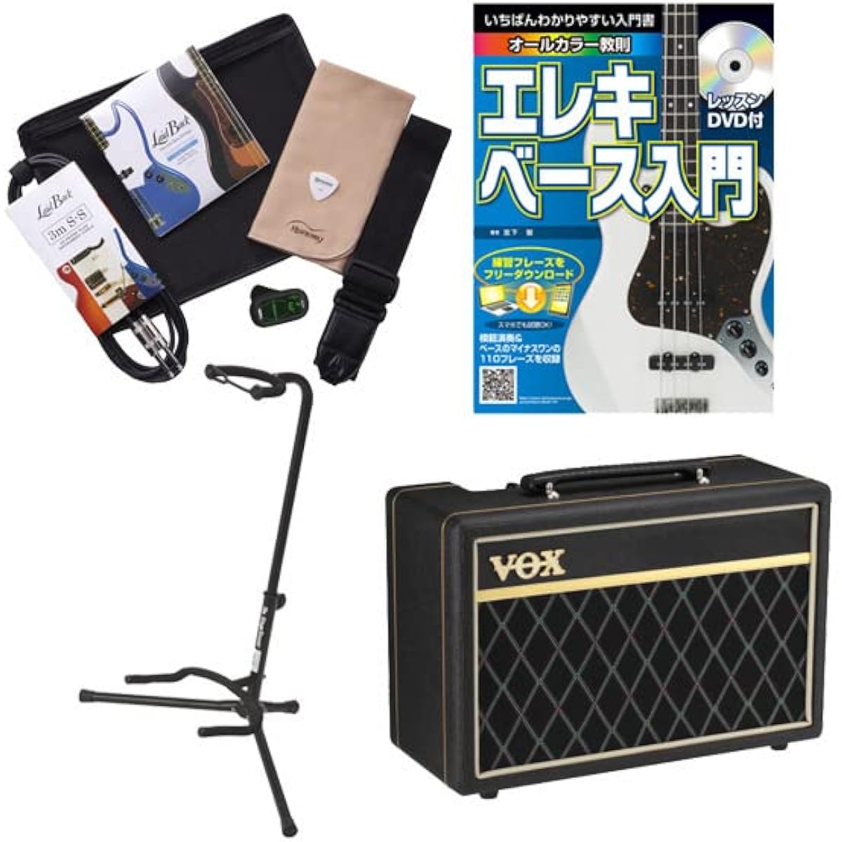 Shimamura Musical Instruments VOX Bass Amplifier, Instruction Book, and Stand Accessory Set (Online Store Exclusive)