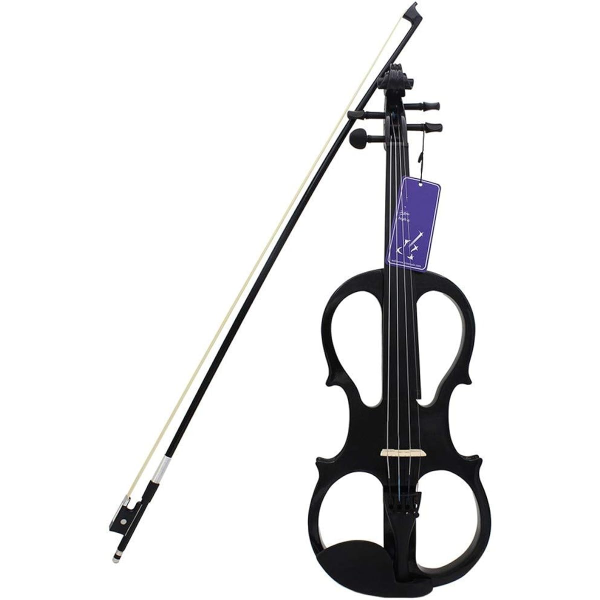 Violin Electric Acoustic Violin Fiddle with Violin Case Cover Bow for Musical Instrument Stringed Instrument Enthusiasts Beginners (Color : Blue)