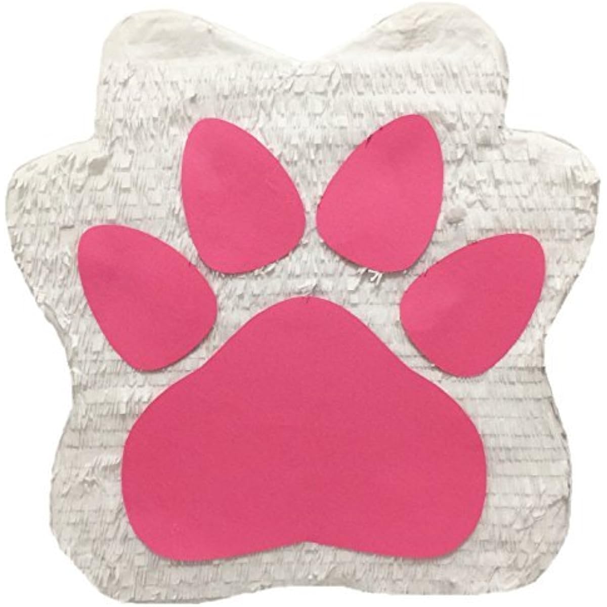 White & Pink Paw Pinata