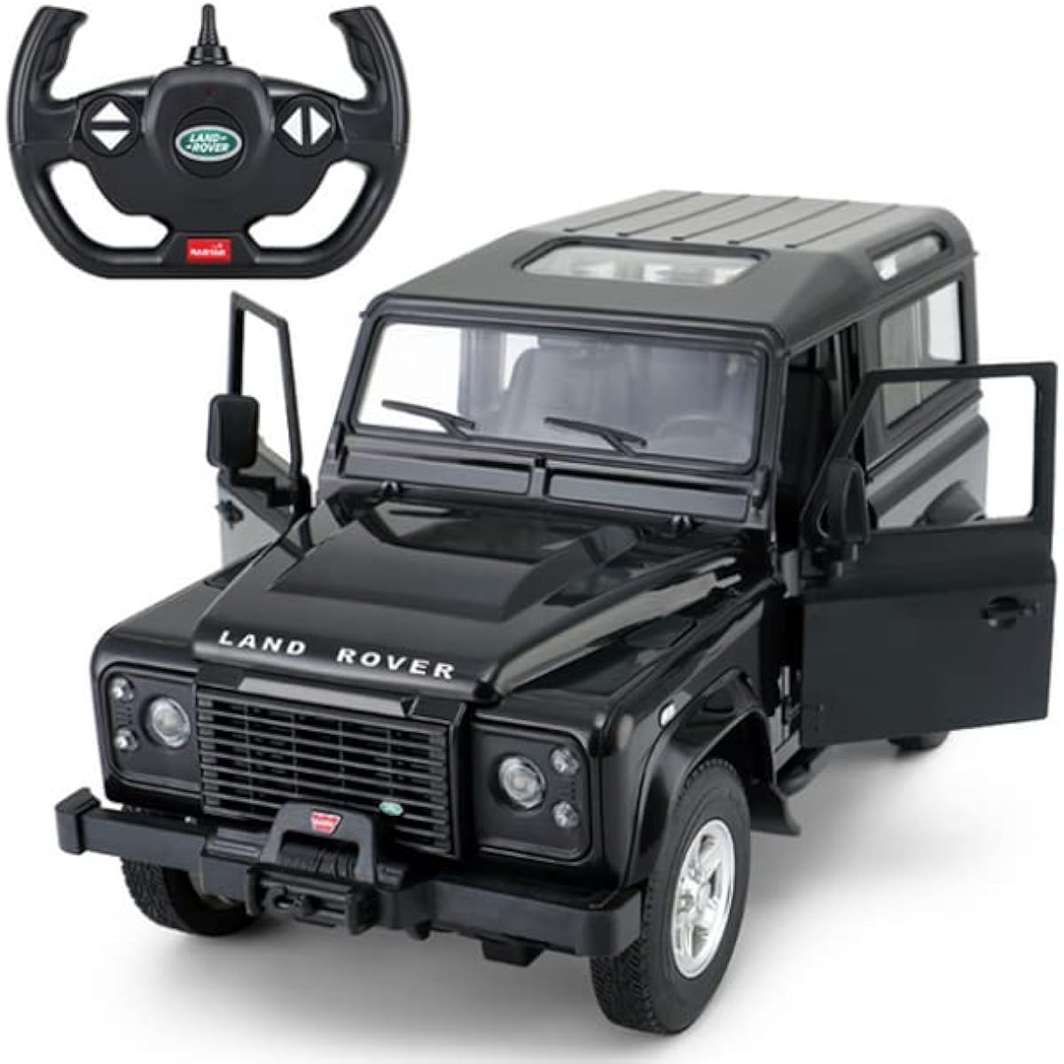RASTAR Radio Remote Control 1/14 Scale Land Rover Denfender Licensed RC Model Car (Black)