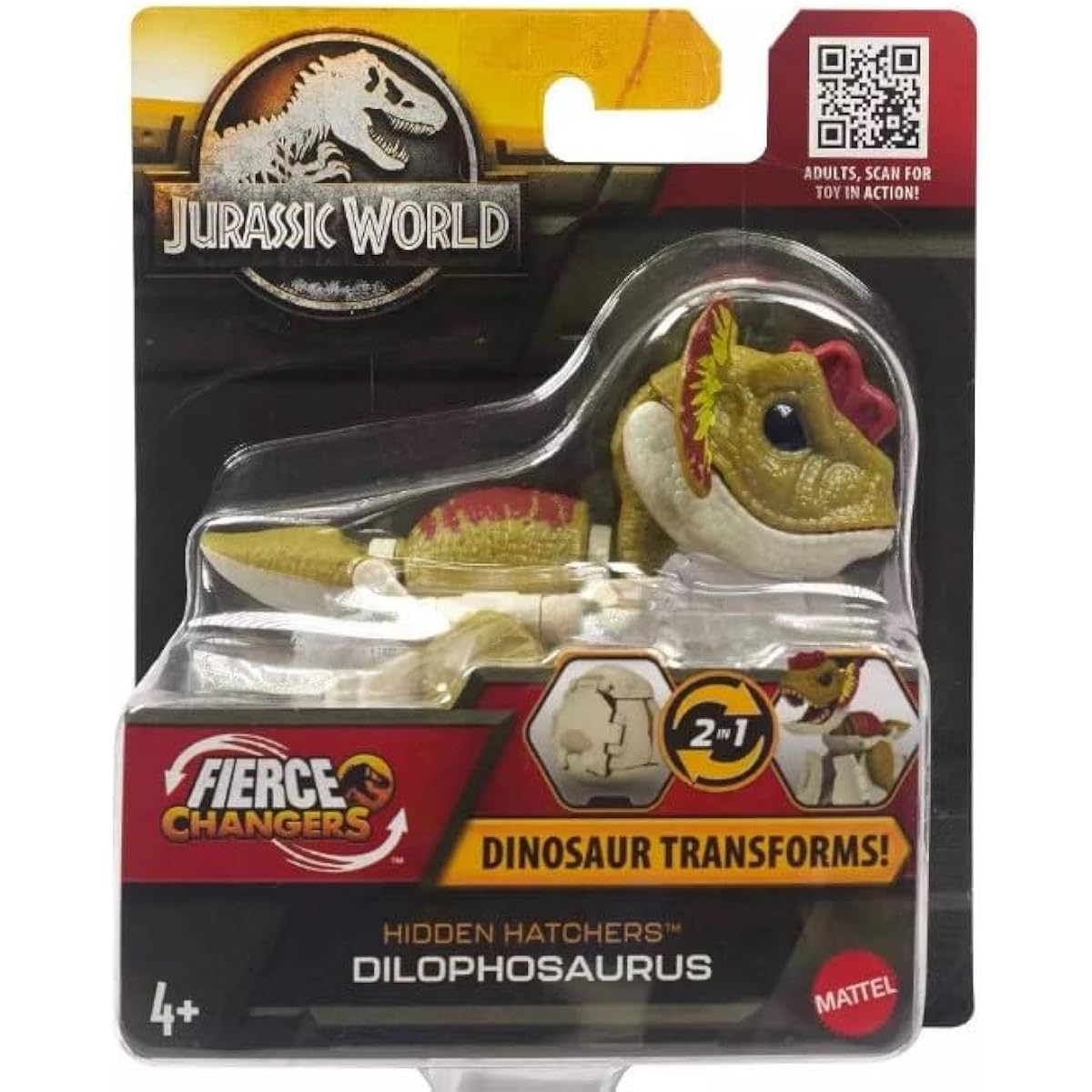 Jurassic World Fierce Changers Hidden Hatchers Dinosaur Transformation 2-in-1 (Dilophosaurus)