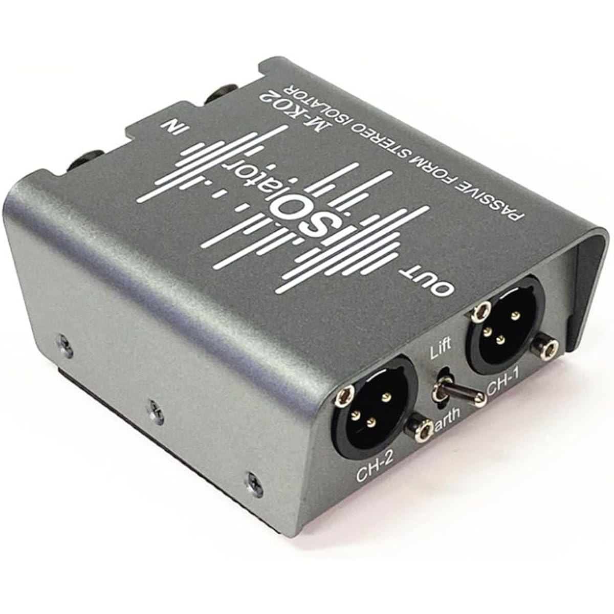 VENOAL 1pc Passive Dual 6.35mm to XLR Audio Stereo Signal Isolator 2 In 2 Out Eliminator Box Plastic + Metal Shown for DJ Mixer