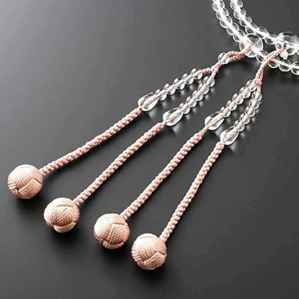 Kyoto Buddhist Altar Hayashi Prayer Beads Shingon Sect Shake 0 Genuine Crystal (For Women) Official Ceremony [Bead Bag Set] SW-038 Kyoto Prayer Beads