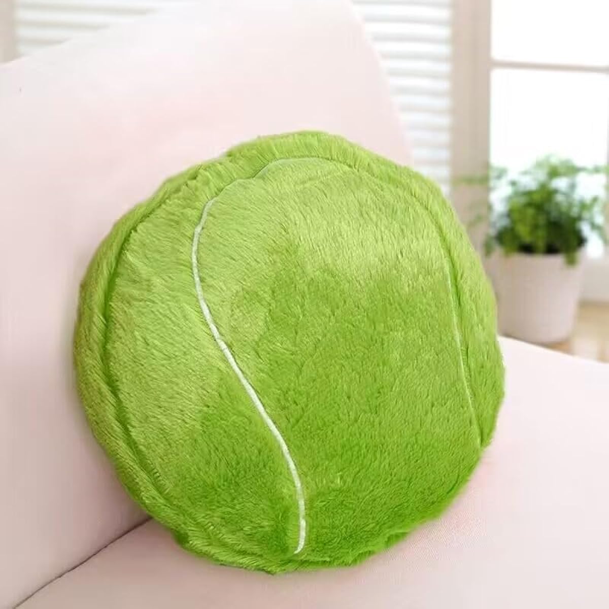 XIZHI 13.8" Basketball Plush Pillow Fluffy Durable Football Throw Pillow Ball Sports Ball Pillow Soft Durable Sports Toy Sofa Room Decor Soft Sports Toy Gift (Green)