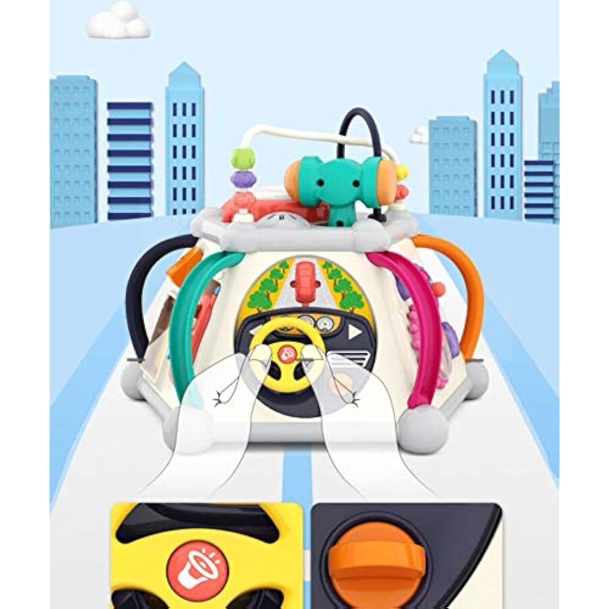 PowerTRC Musical Activity Cube Play Center Lights Sounds 15 Functions
