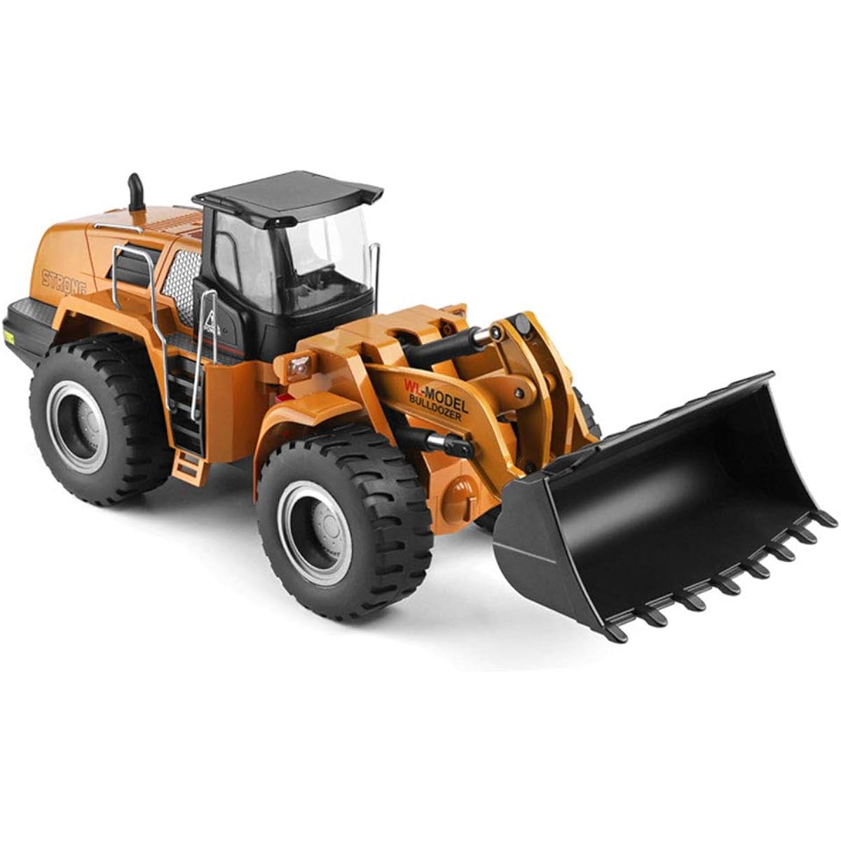 RC Metal Remote Control Bulldozer 1/14 Full Function Remote Control Wheel Loader Construction Tractor, Alloy Engineering Vehicle Toy with 2.4Ghz Transmitter and Metal Excavator, Simulation Sound