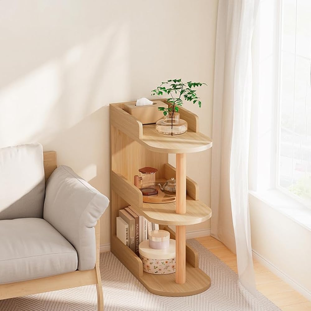 HQ HQ-GAMING Shelf Open Shelf Rack Gap Storage 24cm Scandinavian Style Cabinet Storage Rack 3 Tiers Approximately Width 30x Depth 48x Height 72cm White Stylish Storage Shelf Wooden Bookshelf Decorative Shelf Living Storage Kitchen Storage Easy to Assembl