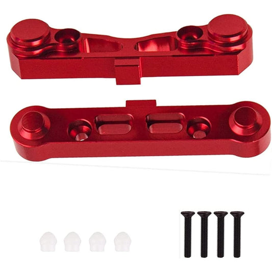 Aluminum Composite Suspension Mount Set Fixed Arm for Arrma 6S 1/8 Typhon Kraton Notorious 6S Felony Infraction V2 Limitless Mojave Tailon 6S BLX Upgrade Parts (Red)