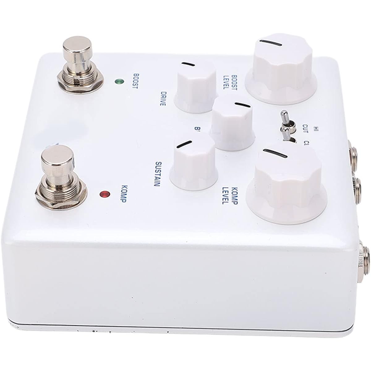 Compressor pedal, compact size combination circuit booster effect with pure analog signal for electric guitar