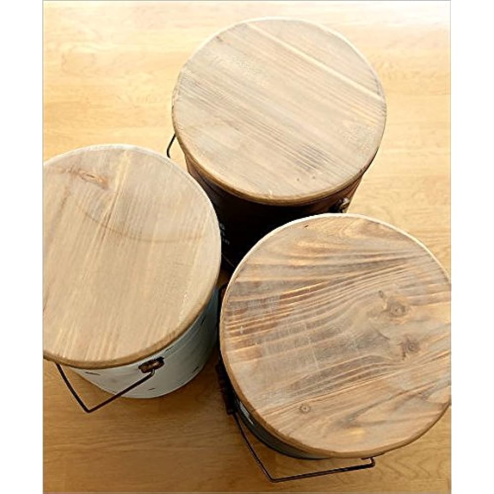 Stool Storage Wooden Steel BOX Stool [hbr8501] (A)