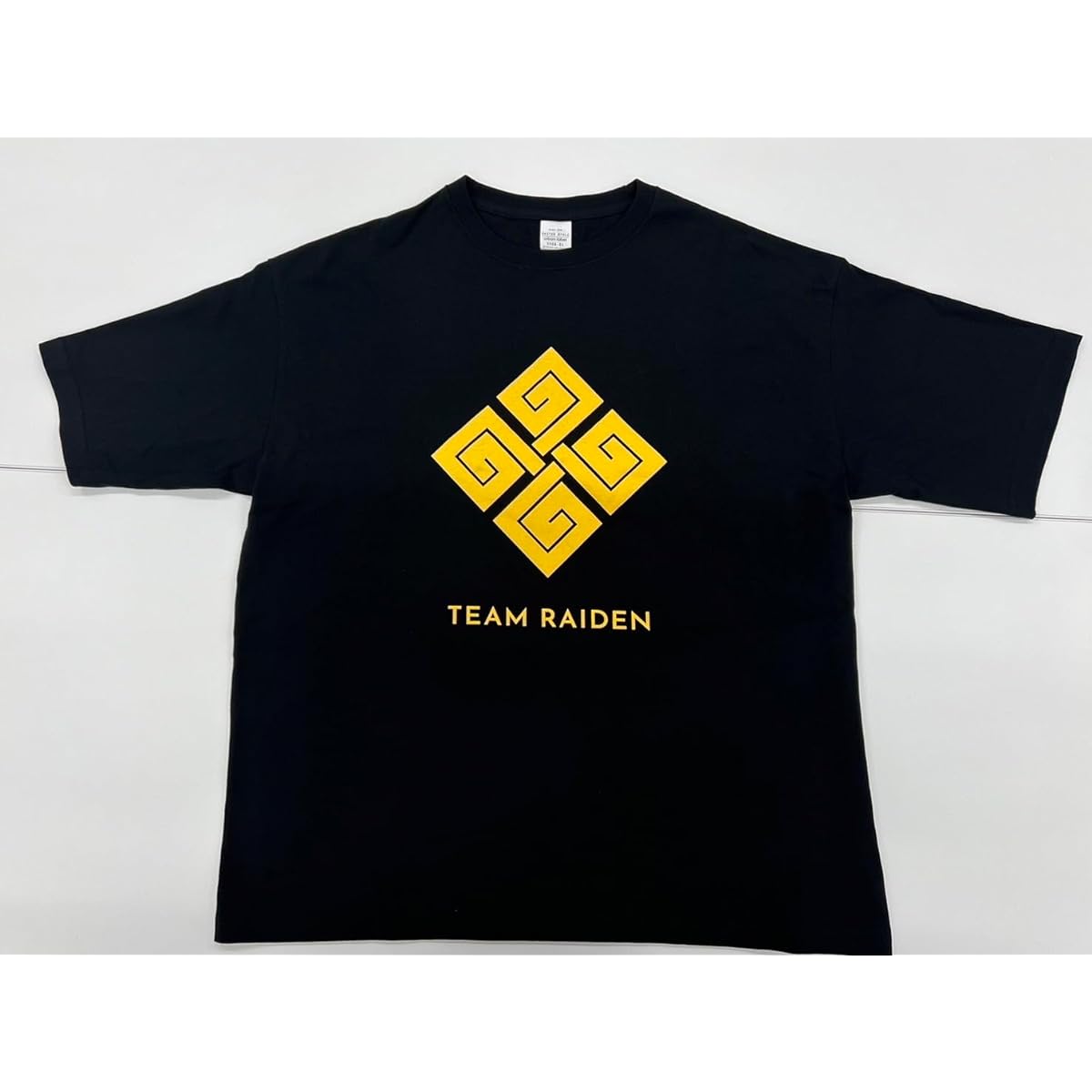 [Official] M League TEAM Raiden T-shirt KAMON 2024 Original Design Mahjong Official Goods Short Sleeve Summer Clothes Thick Black Yellow