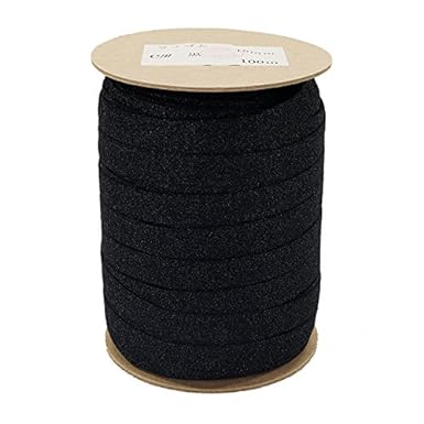 Kintenma Lame Ribbon Rubber 15mm Width kw93193 100m Black