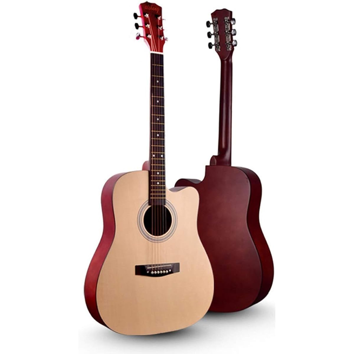 Beginner's Practice Guitar 41 Inch Natural Beginner's Full Size Classical Guitar for Elementary School Students and Adults Beginner Guitar (Color: Natural, Size: 41 inches)