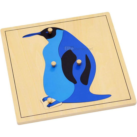 (Blue) - Montessori Penguin Puzzle