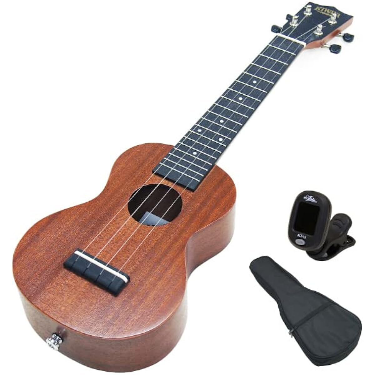 Kiwaya Ukulele KSU-1L Soprano Long Neck with Tuner Mahogany Kiwaya (High Quality Introductory Model) (Sweet Tone) (Famous) (U)