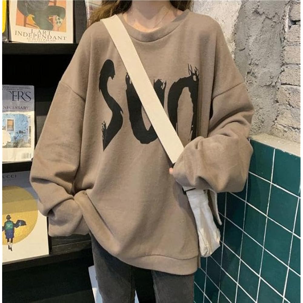 [emptio] Usude Cute Loose Size Pullover Long Sleeve Darugi Sweatshirt Women's