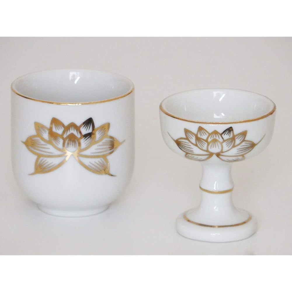 [Hualien] Domestic ceramic Buddhist altar fittings Sky 5 pieces Timer type LED combination ◇ LED candle LED incense stick with Buddha flower and 3A natural crystal ◇ 10 minutes automatic light off (platinum lotus)
