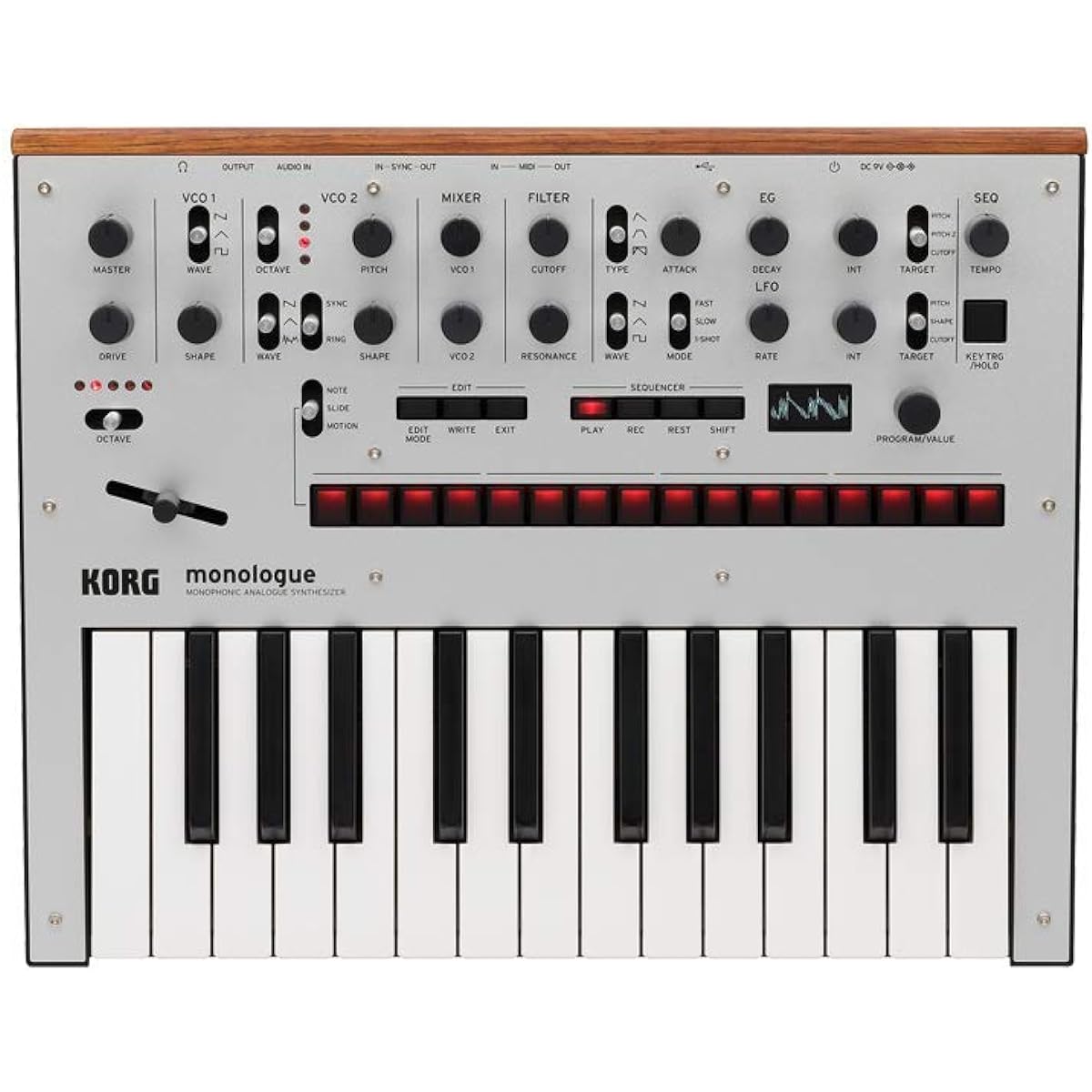 KORG - Monophonic Analog Synthesizer monologue-SV Silver + Genuine Soft Case MP-MONOLOGUE-BK Set