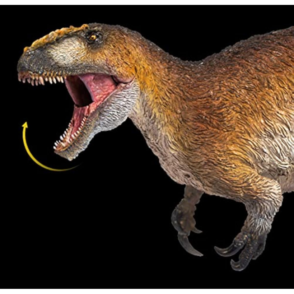 PNSO Yutyrannus Silver Dinosaur Model Toy Collectible Tyrannosaurus Rex Dinosaur Science Art Model Realistic Animal Figure PVC Premium Plastic Model Painted Finished Product