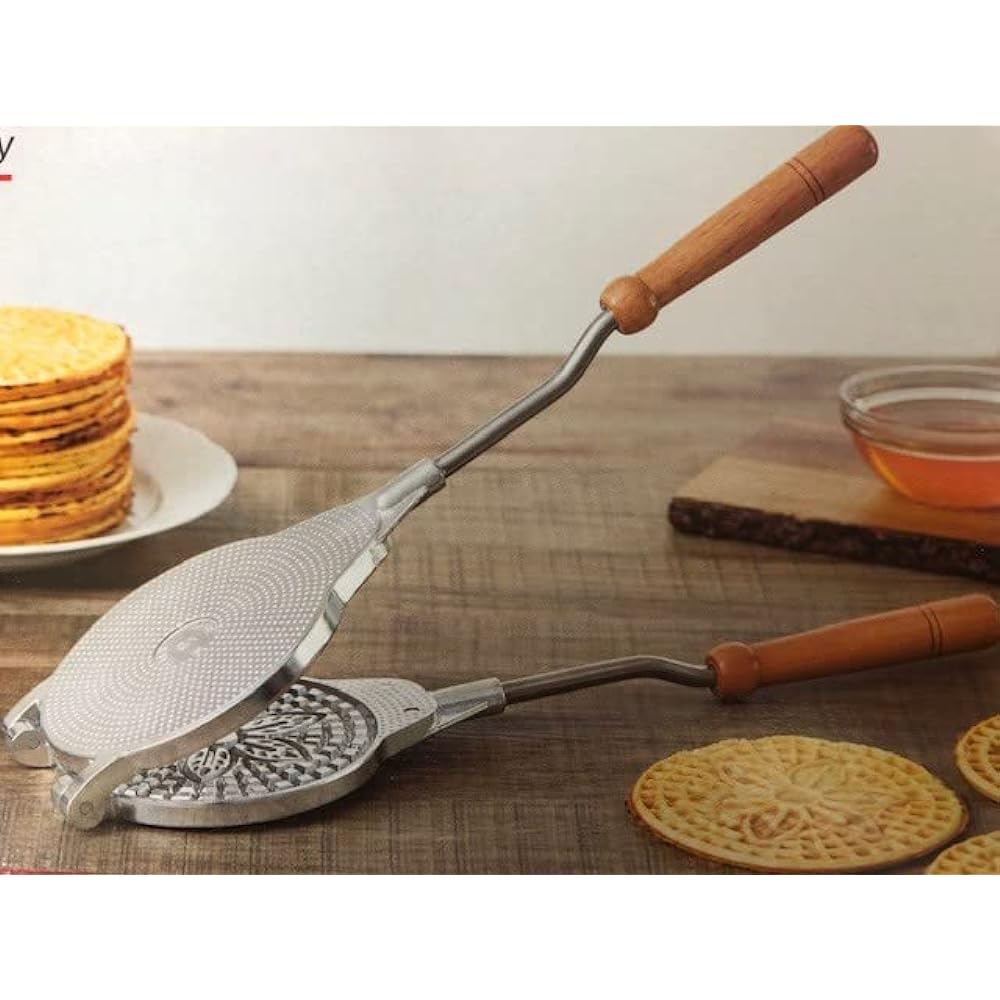 EPPICOTISPAI Waffle Maker (Round/Thin) / Made in Italy 41.5cm Handmade Waffle Cone