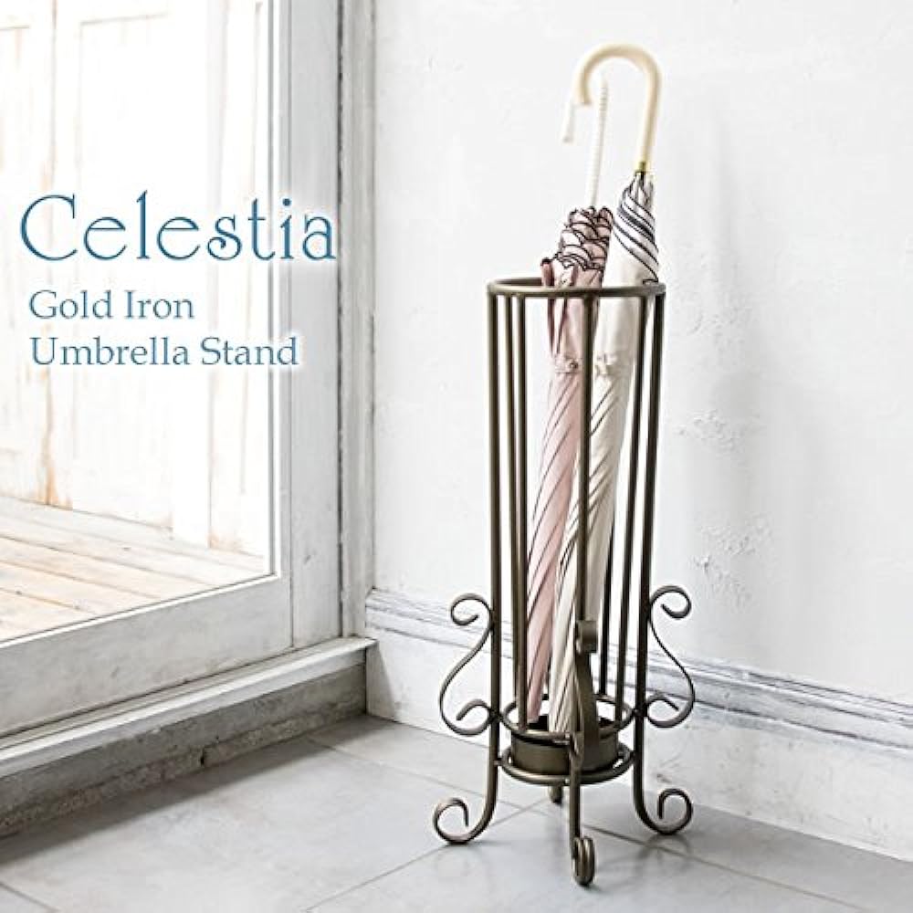 Miyatake Manufacturing Umbrella Stand Celestia Width 25 x Depth 25 x Height 55cm Gold Finished Product KB-550