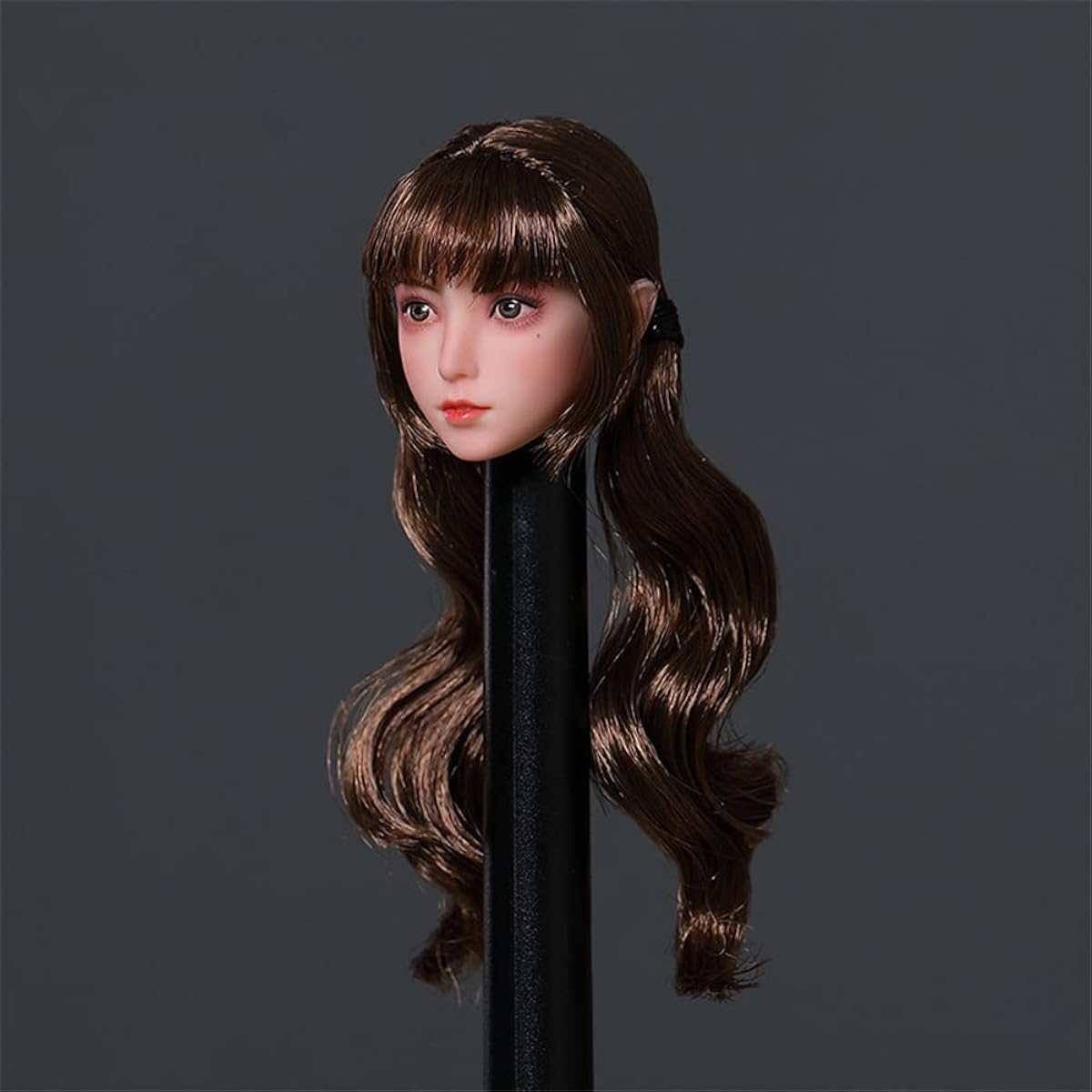 1/6 Scale Female Head Sculpt, Beauty Young Girl Pale Skin Head 12 Inch PH TBL JO Action Figure Body Collection (A)