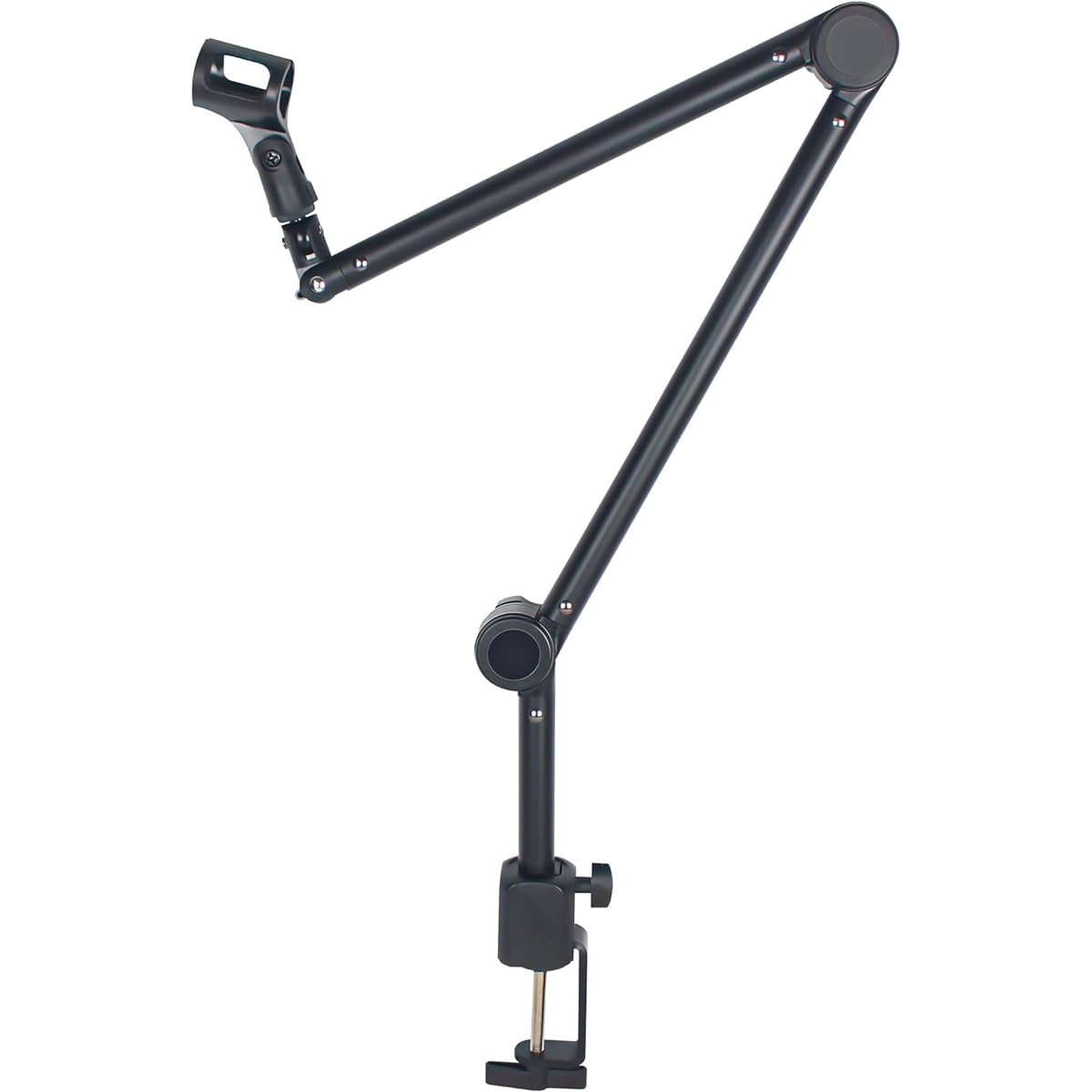 Micfuns ST1 Microphone Stand Arm Holder Boom Desk Arm Microphone Holder with Microphone Upgrade Clip Compatible with 2kg Microphone