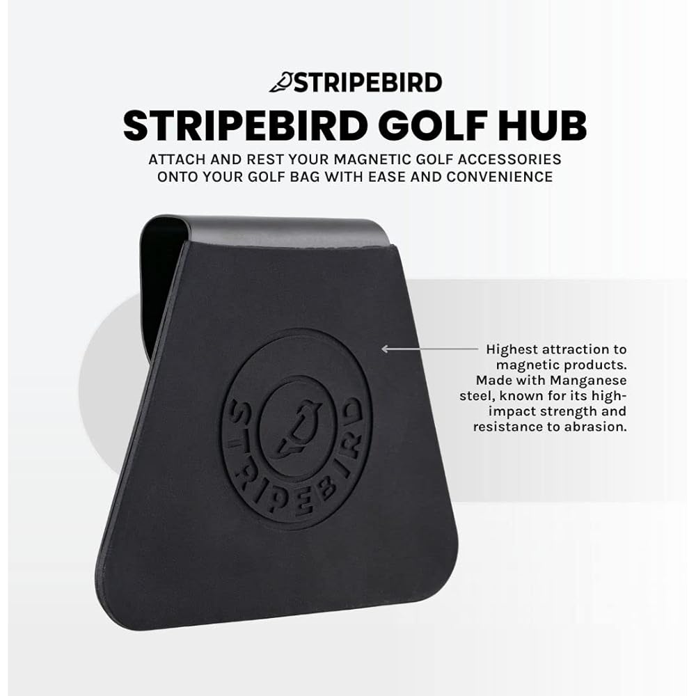 Stripebird - Golf Steel Hub for Magnetic Accessories - Golf Bag Attachment for Magnetic Products - Easily access your magnetic golf accessories from your golf bag
