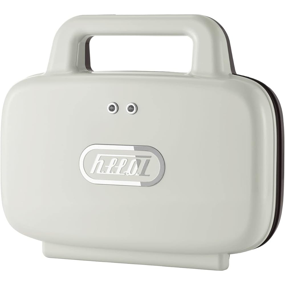 [Toffy] Hot Sandwich Maker K-HS4 (Ash White) Baked in 2 Pieces Wide Plate Easy Retro Cute Breakfast Holiday Morning Living Alone K-HS4-AW