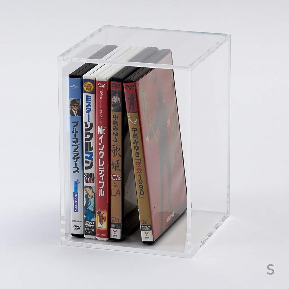 [F+Tres] DVD case rack storage box S size transparent acrylic Thickness 5mm Width 154mm Own brand Manufactured in Japan