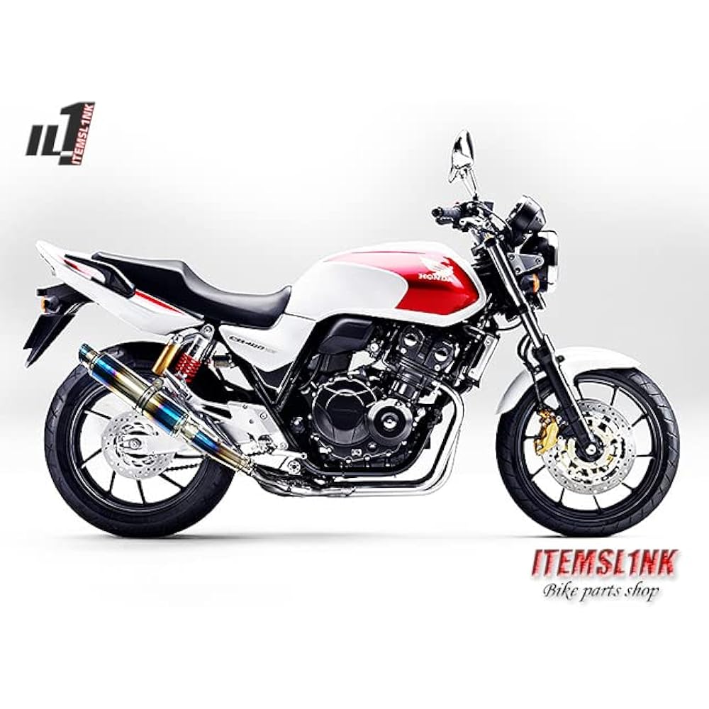 LK17-1SF Compatible with genuine exhaust pipe CB400SF NC42 Revo muffler full set Titanium grilled version Slip-on muffler with intermediate pipe