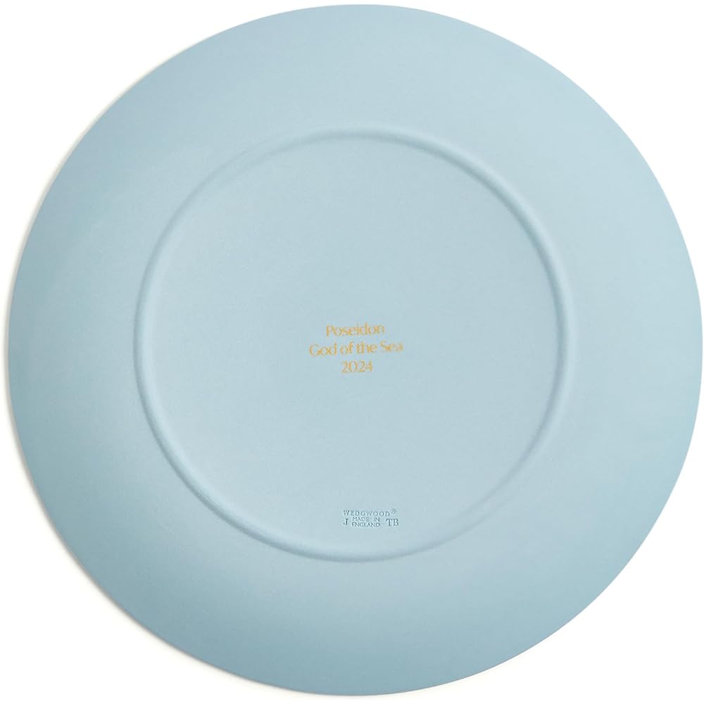 [Regular Imported Product] Wedgwood Ear Plate 2024 Edition Jasper 17cm Olympus Twelve Gods "Poseidon" Pale Turquoise 1067342