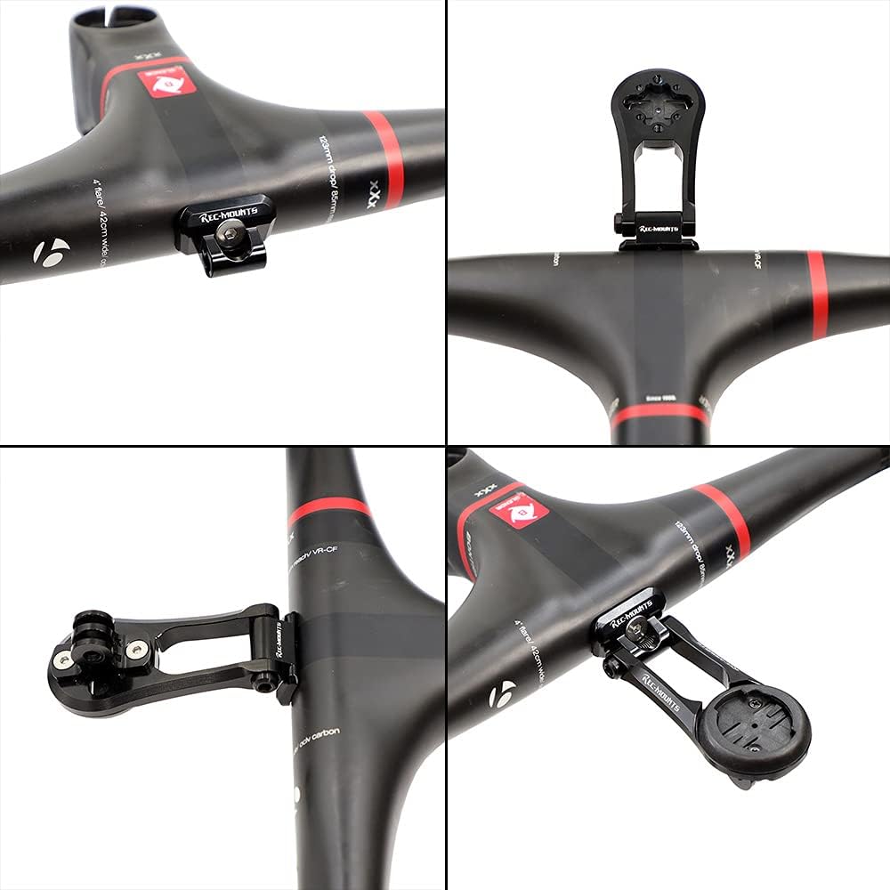 REC-MOUNTS Trek Bontrager (Madone SLR/Aeolus RSL/Madone XXX/XXX) Handle Dedicated Type α Combo Mount (10 Brand Compatible Model) [TREK4α+GP] Garmin, Cateye, Pioneer, Rezine, Wahoo, Brighton , Giant, Explova, Sigma, Polar, GoPro HERO compatible