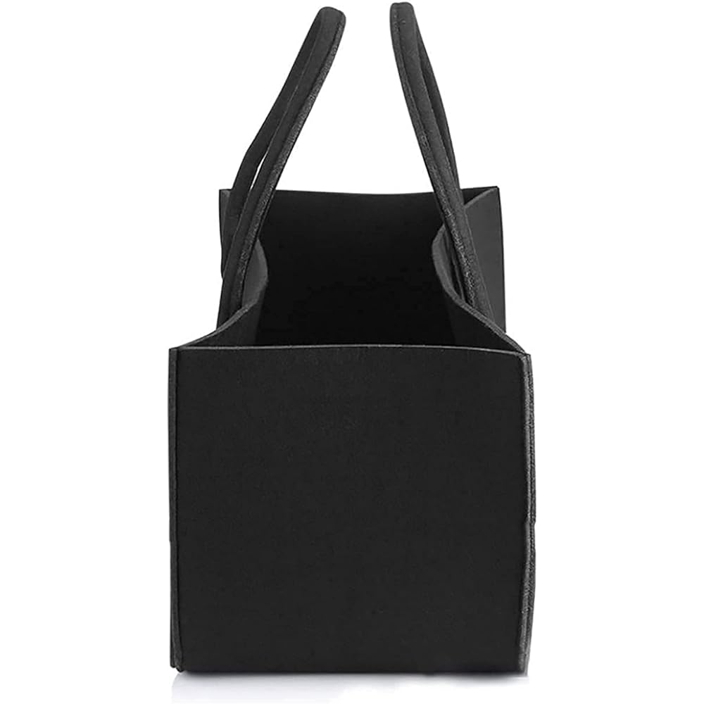 PARK SEVENTEEN Tote Bag Firewood Case Log Carry Storage Bag Camping Outdoor Glamping Multifunctional Versatile Fireplace Stove Accessory Carrying Storage Bag Large Approx. 49cm*27cm*25cm Weight: Approx. 293g (Black)