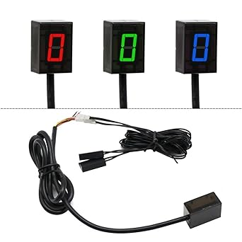 Speed Display Meter 6 Speed Universal Motorcycle Digital Gear Indicator Display Shift Lever Magnetic Gear Indicator Holder For Honda