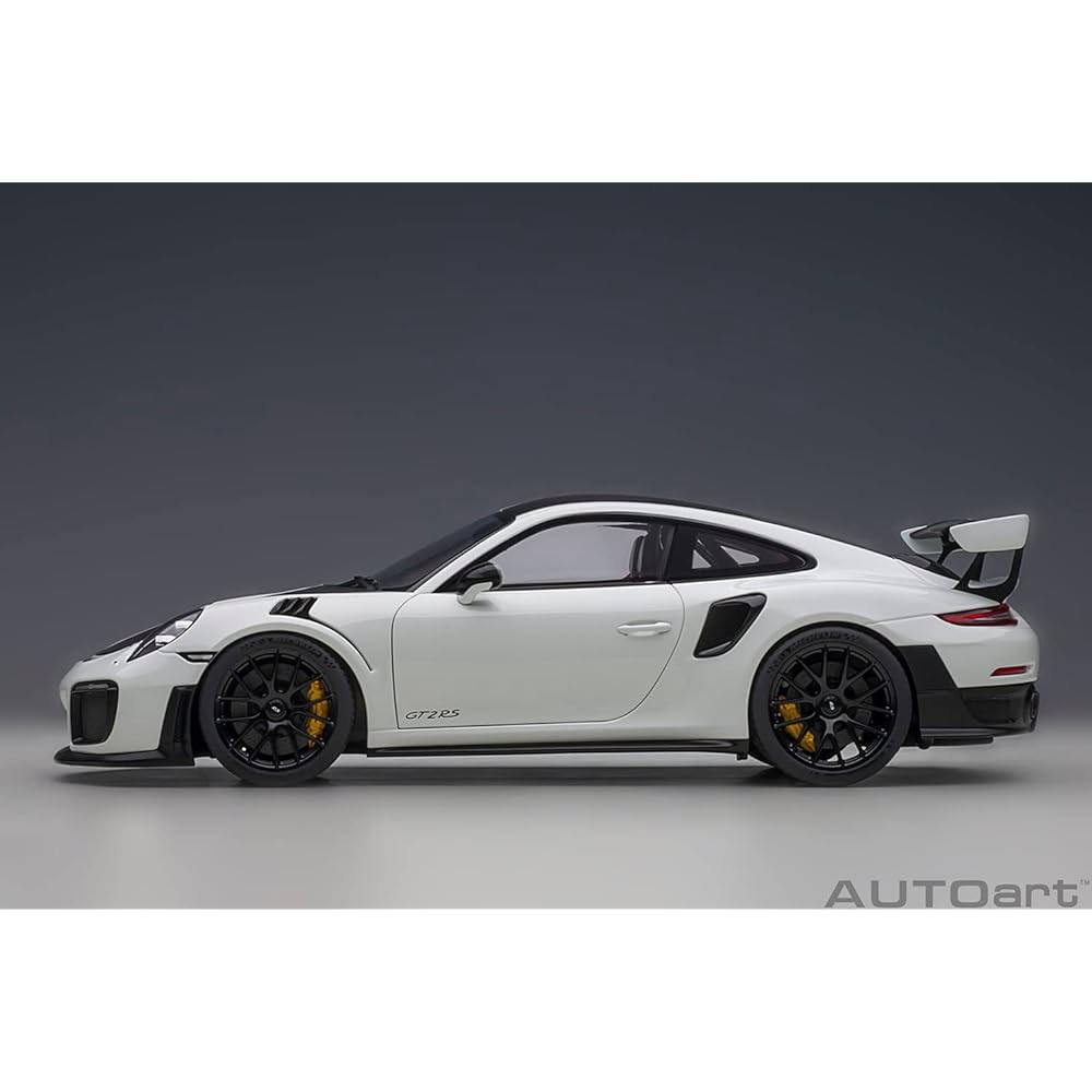 AUTOart 1/18 Porsche 911 (991.2) GT2 RS Weissach Package White/Carbon Black Finished Product 78171