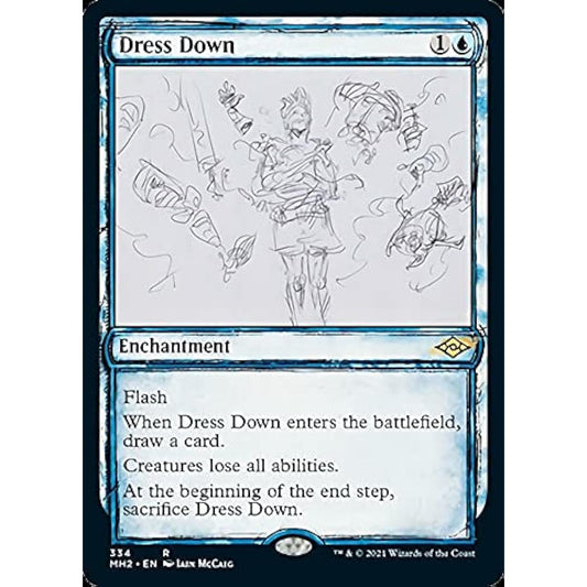 Magic: The Gathering - Dress Down (334) - Showcase (Sketch Art) - Foil - Modern Horizons 2