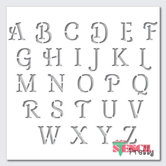 French Script Alphabet Stencil Best Vinyl Large Stencil Perfect for Painting on Wood, Canvas, Walls and More - Mega (2.75" Height for Each Letter) | Extra Thick Exhibition Grade White Color Material